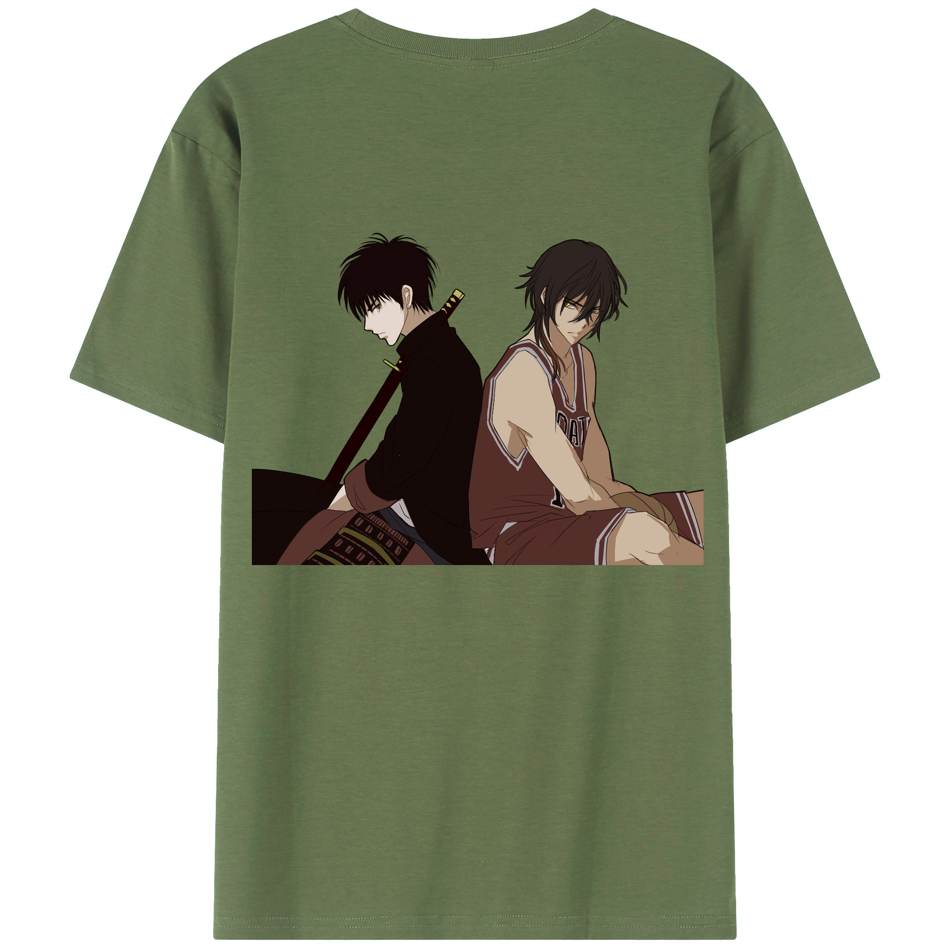 （画像用） SLAM DUNK／スラムダンク 綿100％ メンズ半袖Tシャツ（バックプリント） 通気性